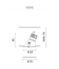 Lade das Bild in den Galerie-Viewer, Einbaustrahler LED Swap M 7 Watt Asymmetrisch dimmbar