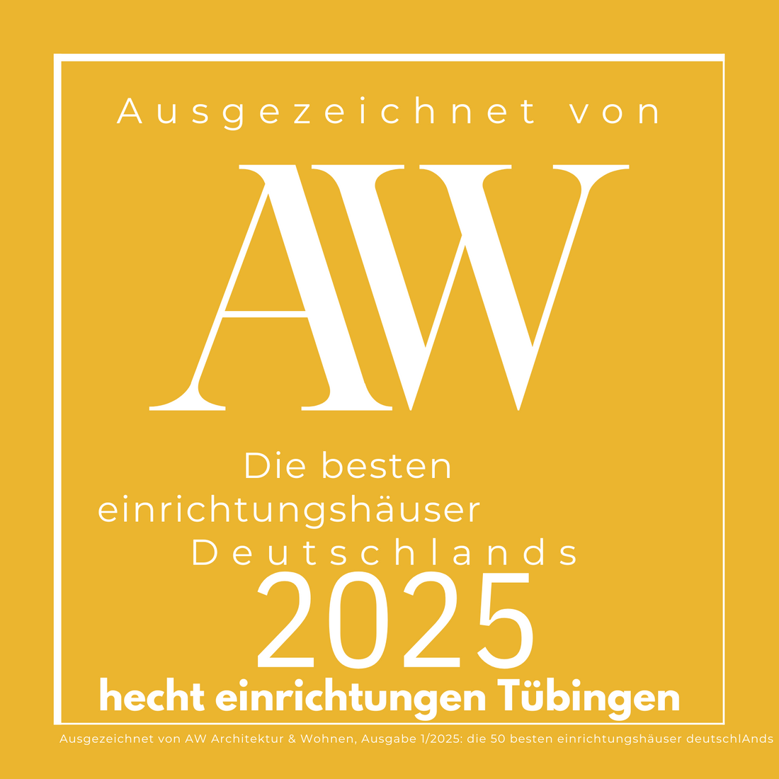 Auszeichnung von AW Magazin Top 50