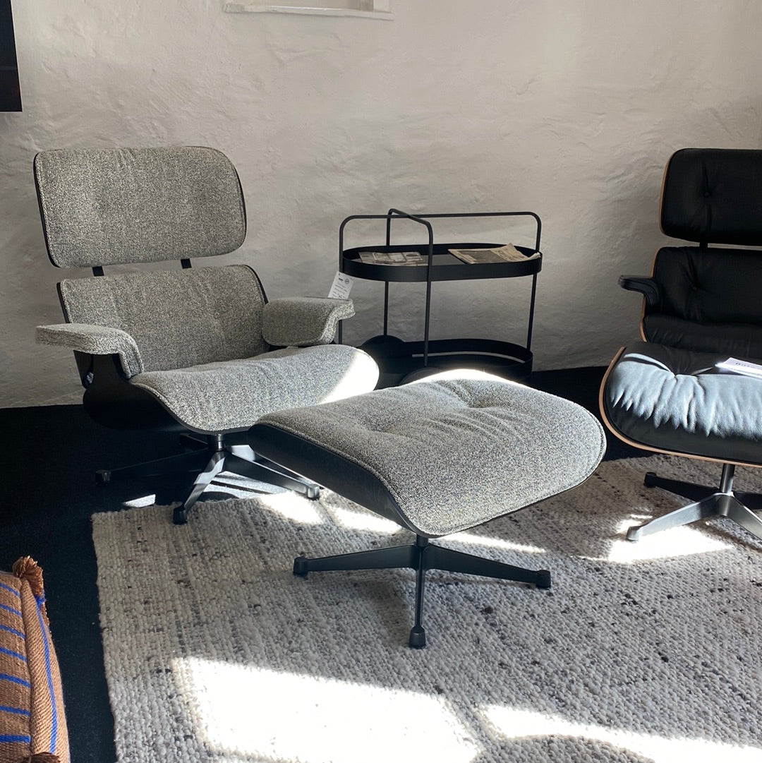 Eames Lounge Chair Sessel & Ottoman in Stoff Nubia