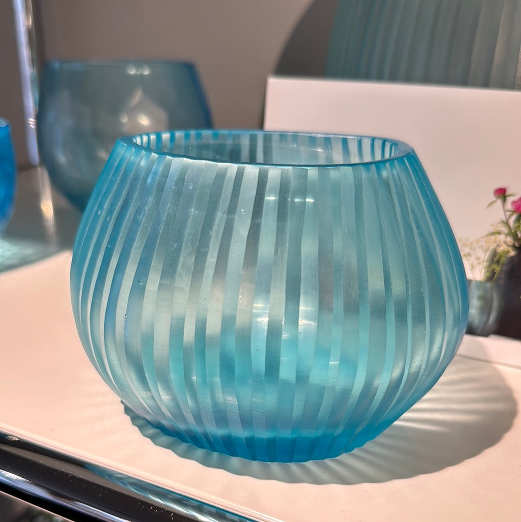 Guaxs Vase „Nagaa“ Tealight aqua