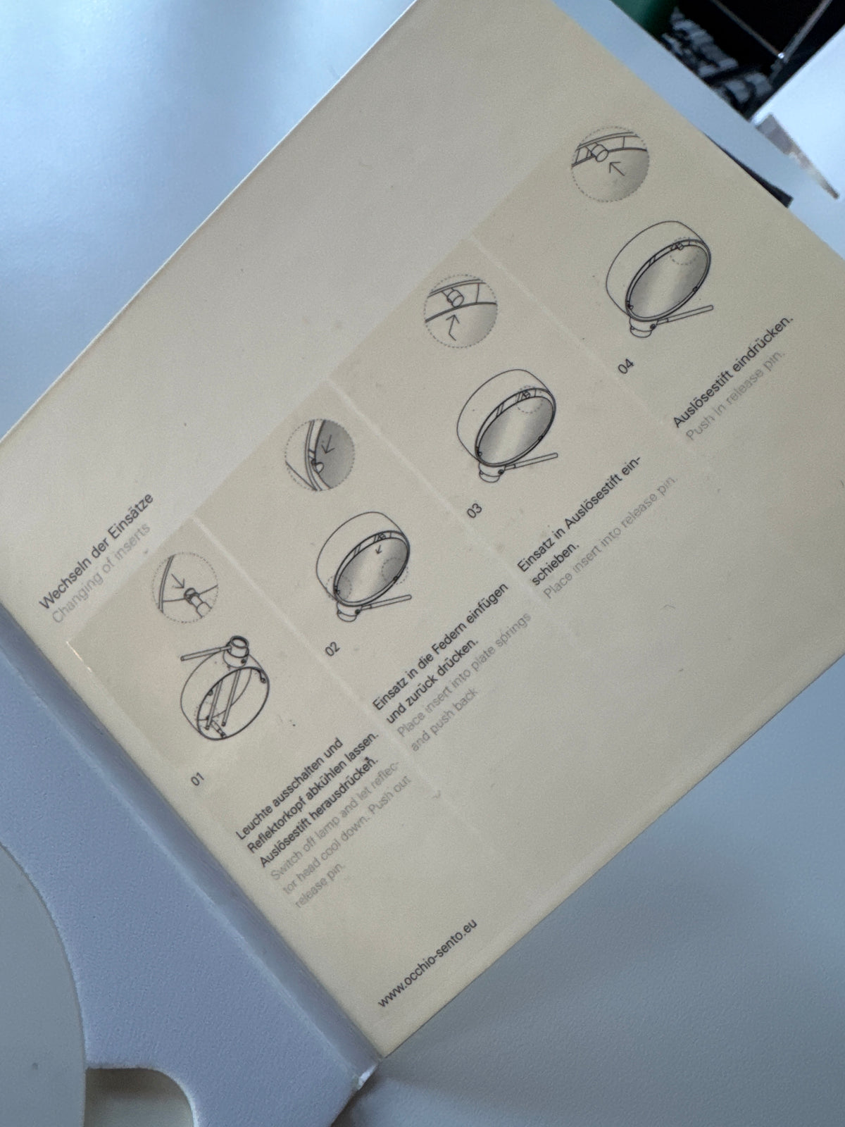 Ersatz Glas für Occhio Sento Kopf Halogen Sonderpreis