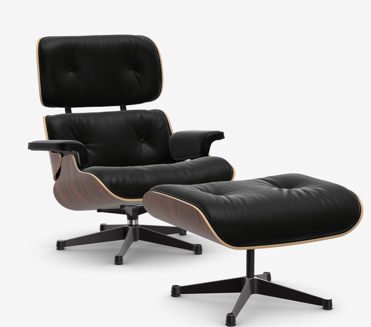 Eames Lounge Chair Sessel mit Ottomane von vitra