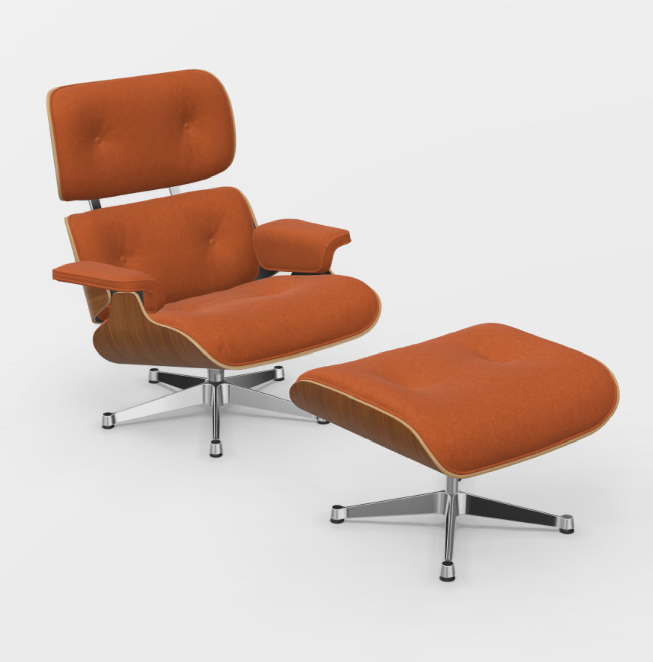 Eames Lounge Chair Sessel mit Ottomane von vitra
