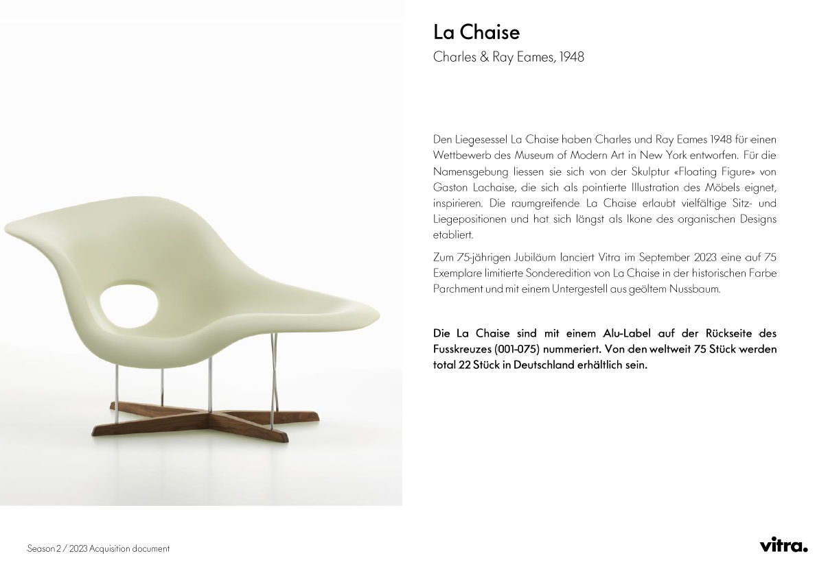 La Chaise Eames Special Collection 2023
