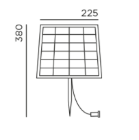 PIEK Gartenleuchte mit Solarpanel von IP44